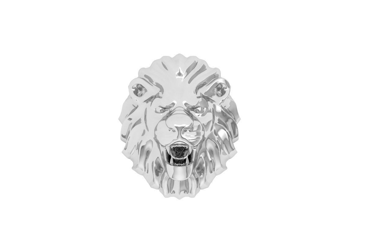 Lion Ring 3D print model_4