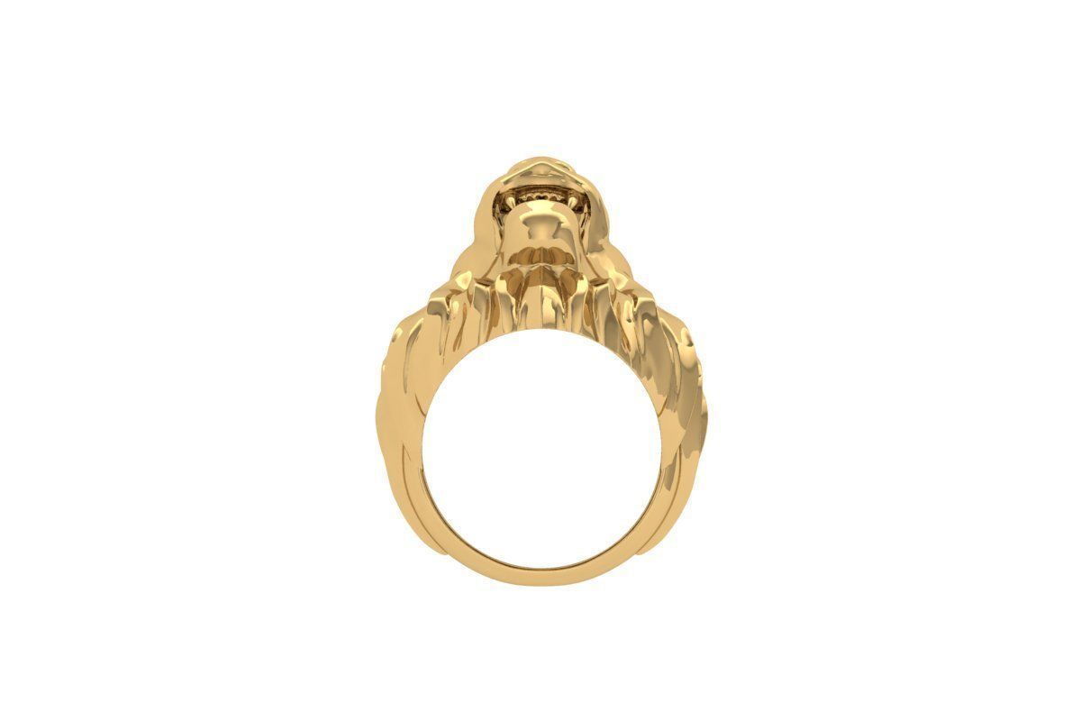 Lion Ring 3D print model_6