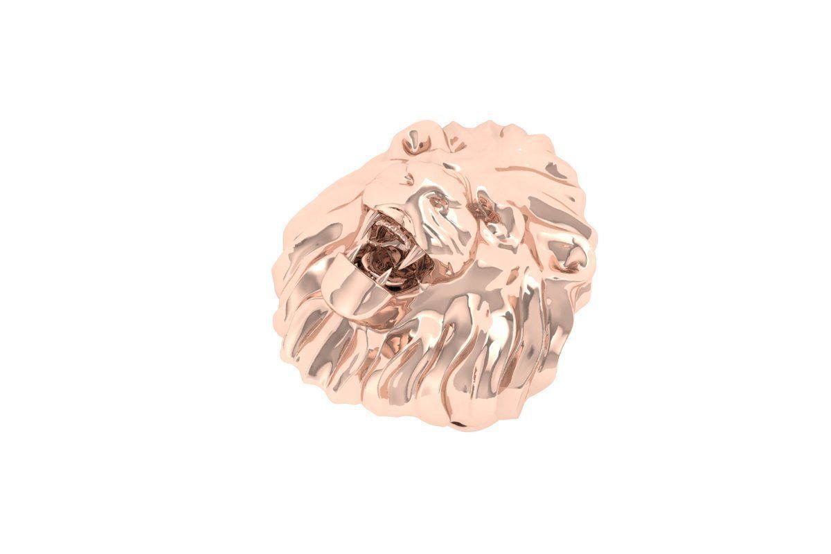 Lion Ring 3D print model_1