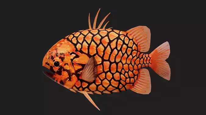 Snapper Low-poly 3D model