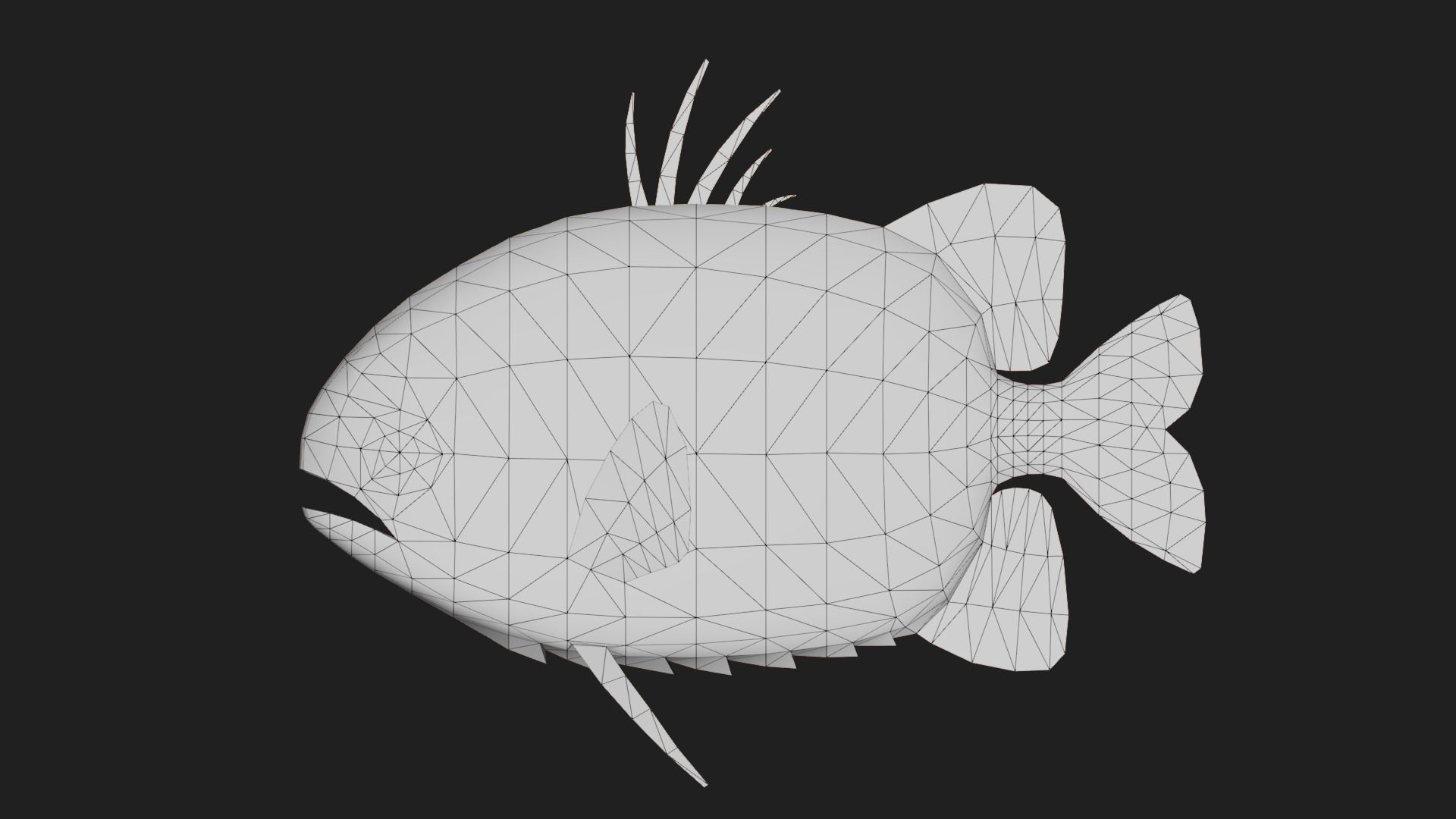 Snapper Low-poly 3D model_1