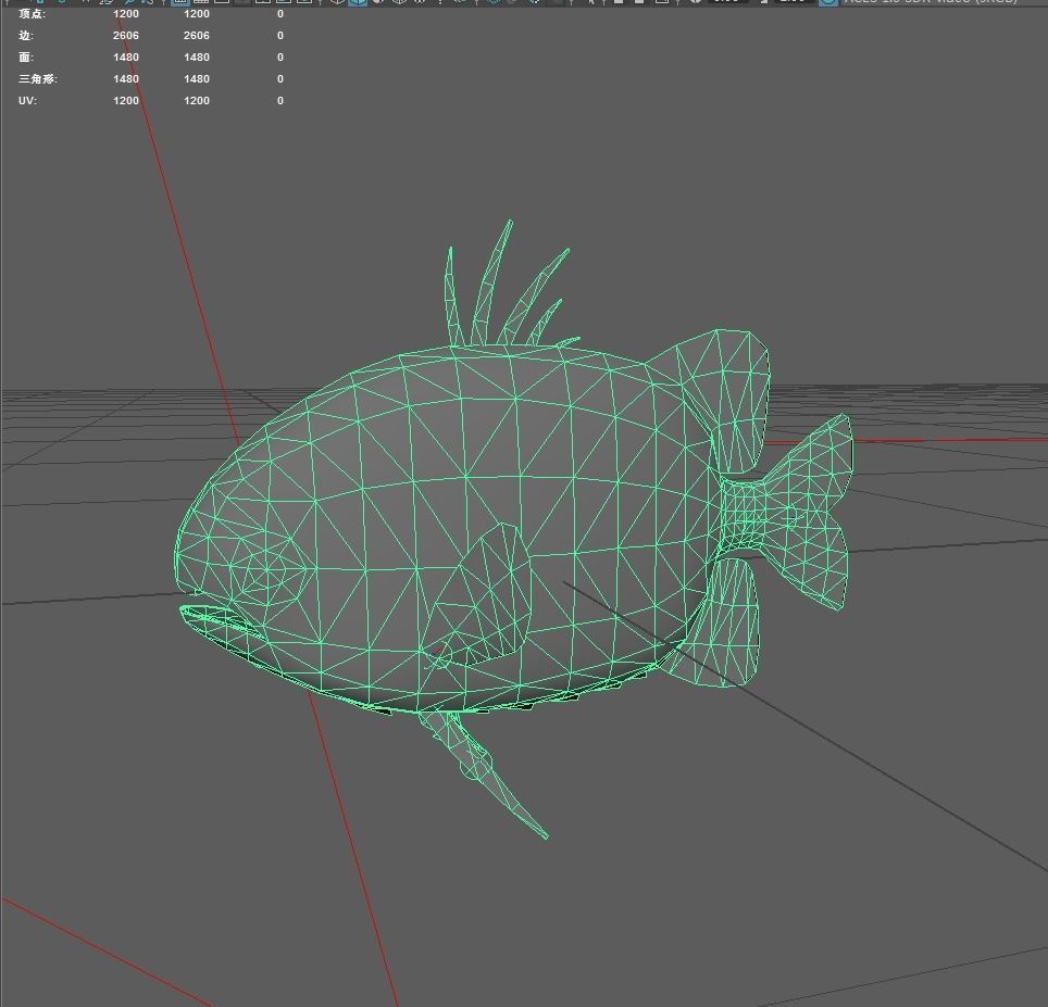 Snapper Low-poly 3D model_2