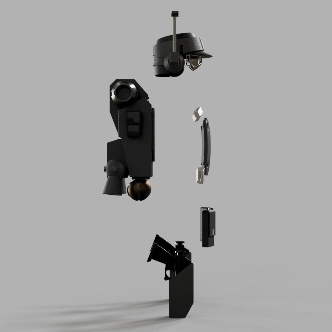 Clone Wars Captain Rex Onderon Rebel armor kit for cosplay  3D print model_9