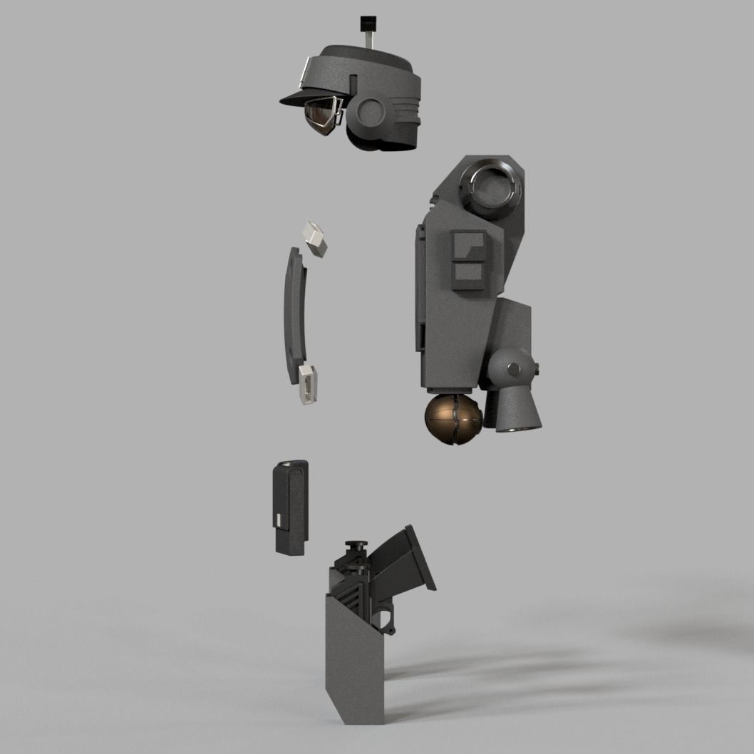 Clone Wars Captain Rex Onderon Rebel armor kit for cosplay  3D print model_8