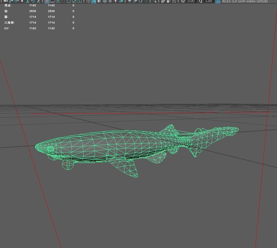 Shark Low-poly 3D model_2