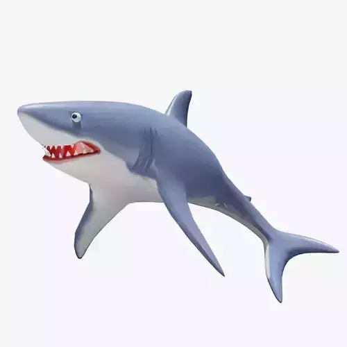 Cartoon Great White Shark