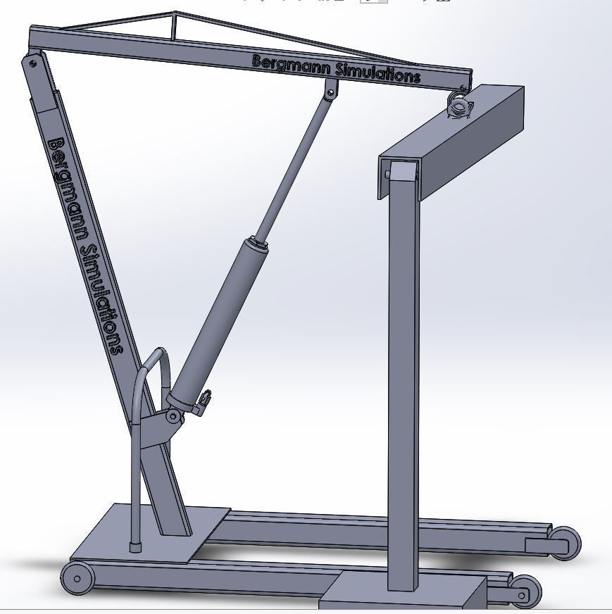 boom lift hydraulic Winch solidworks 3D model CGTrader