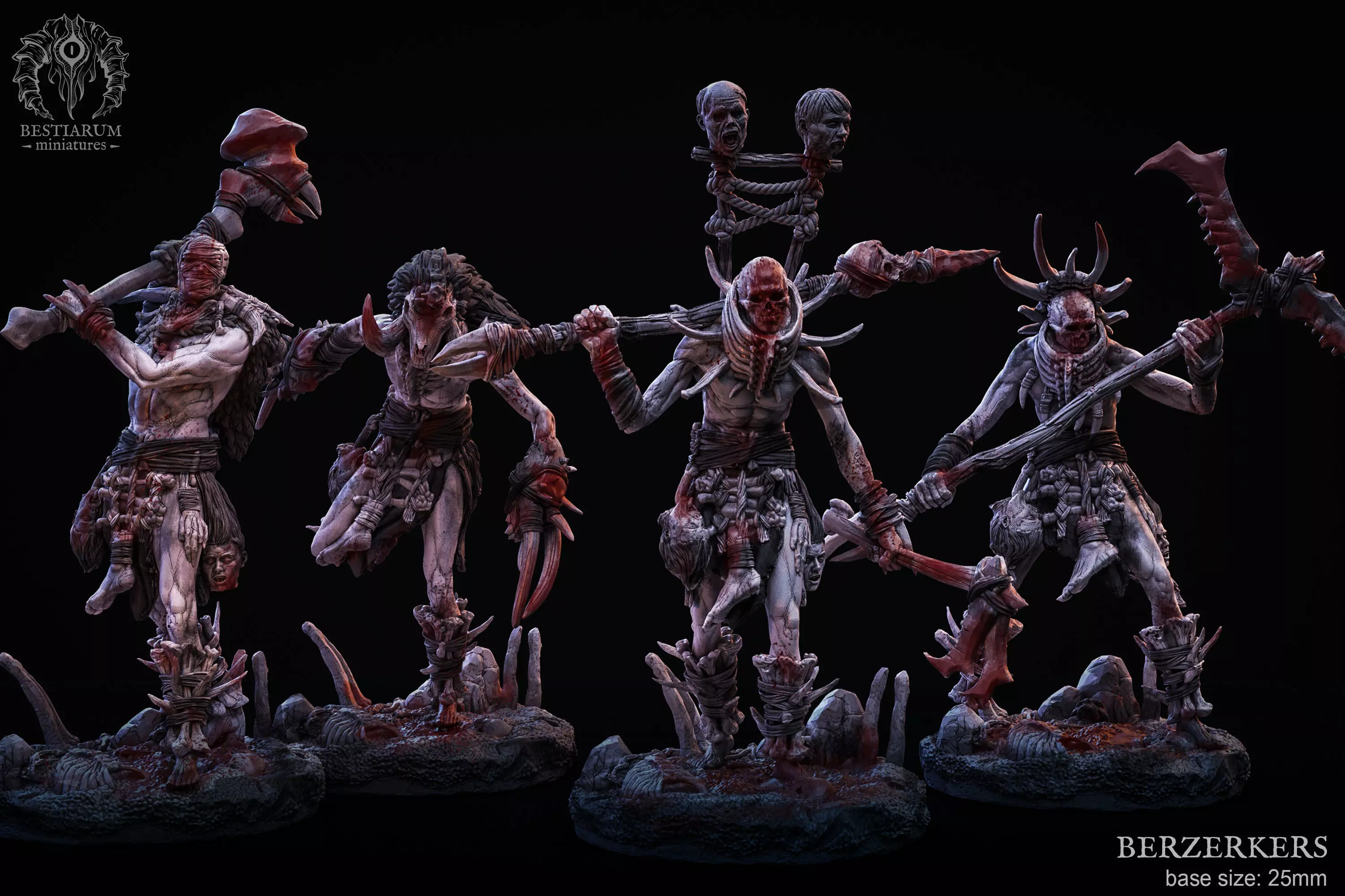 Berzerkers - 4 Poses 3D print model_0