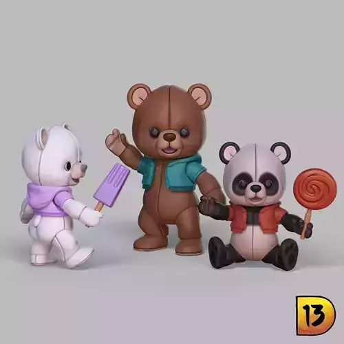 MiniPrint R005 - Cubby Bear 3D print model