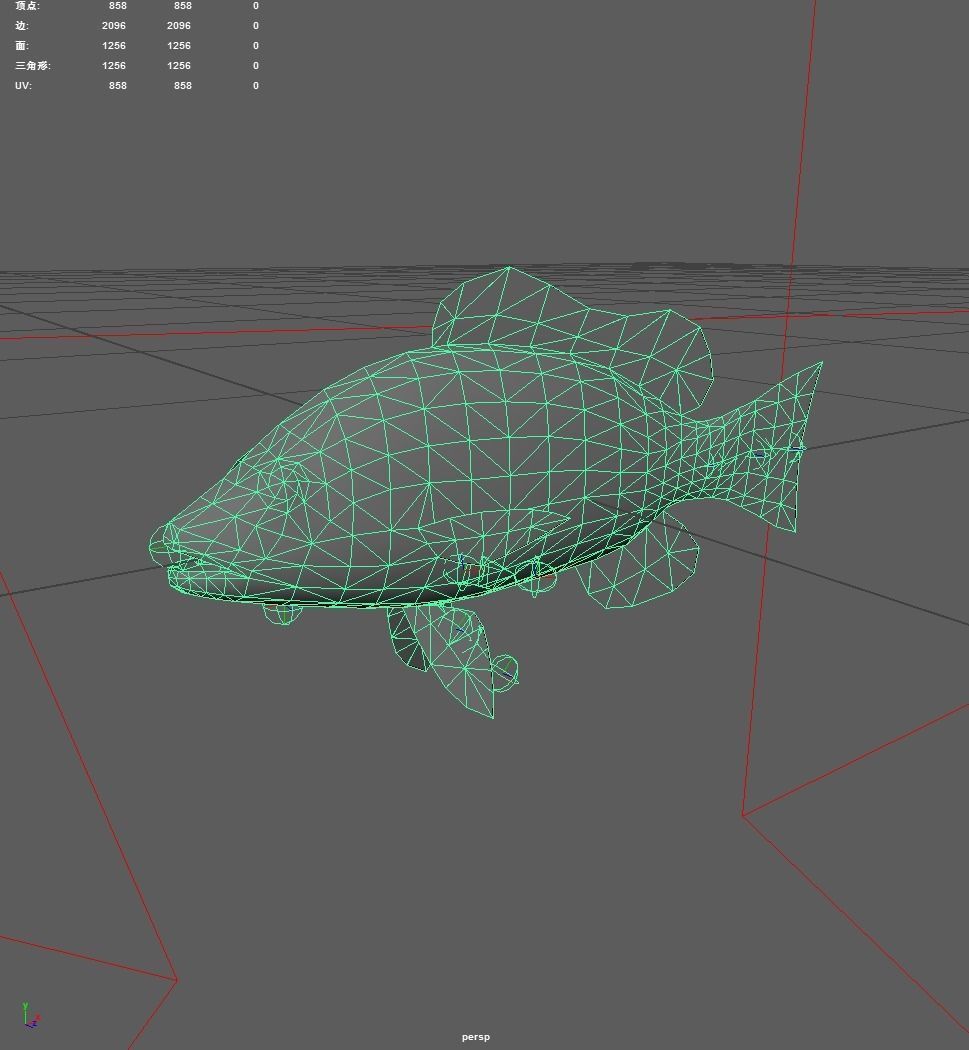 Snapper Low-poly 3D model_2