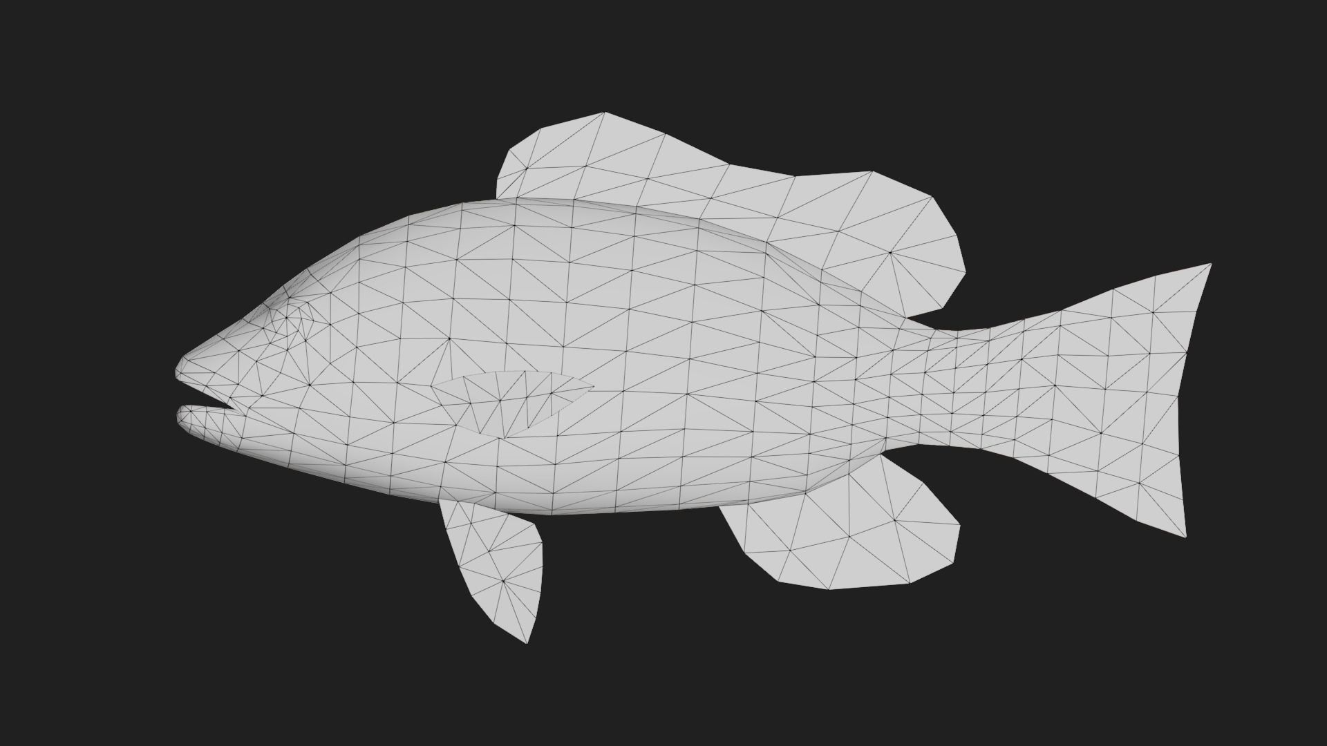 Snapper Low-poly 3D model_1