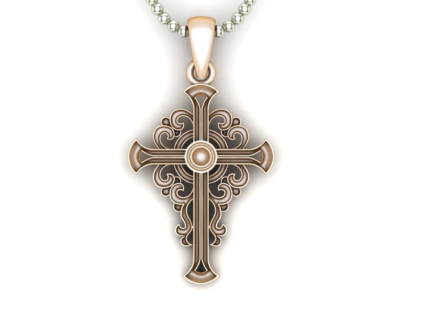 Cross Pendant Jesus Christ CP 27 3D model_3