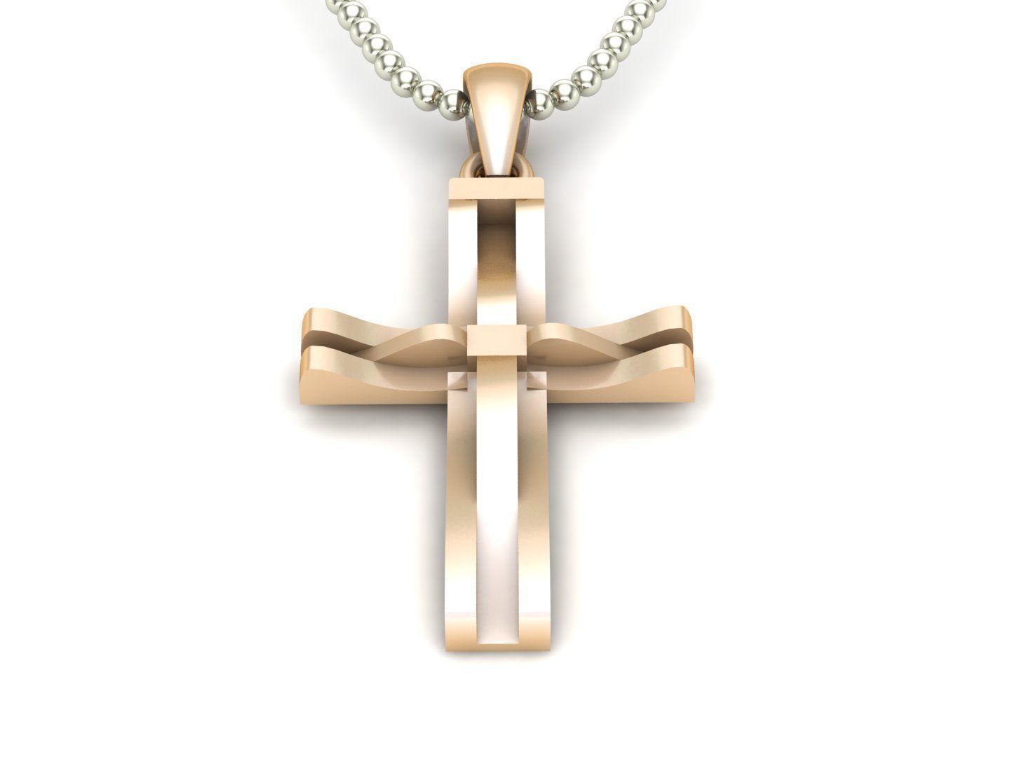Cross Pendant Jesus Christ CP 26 3D model_1