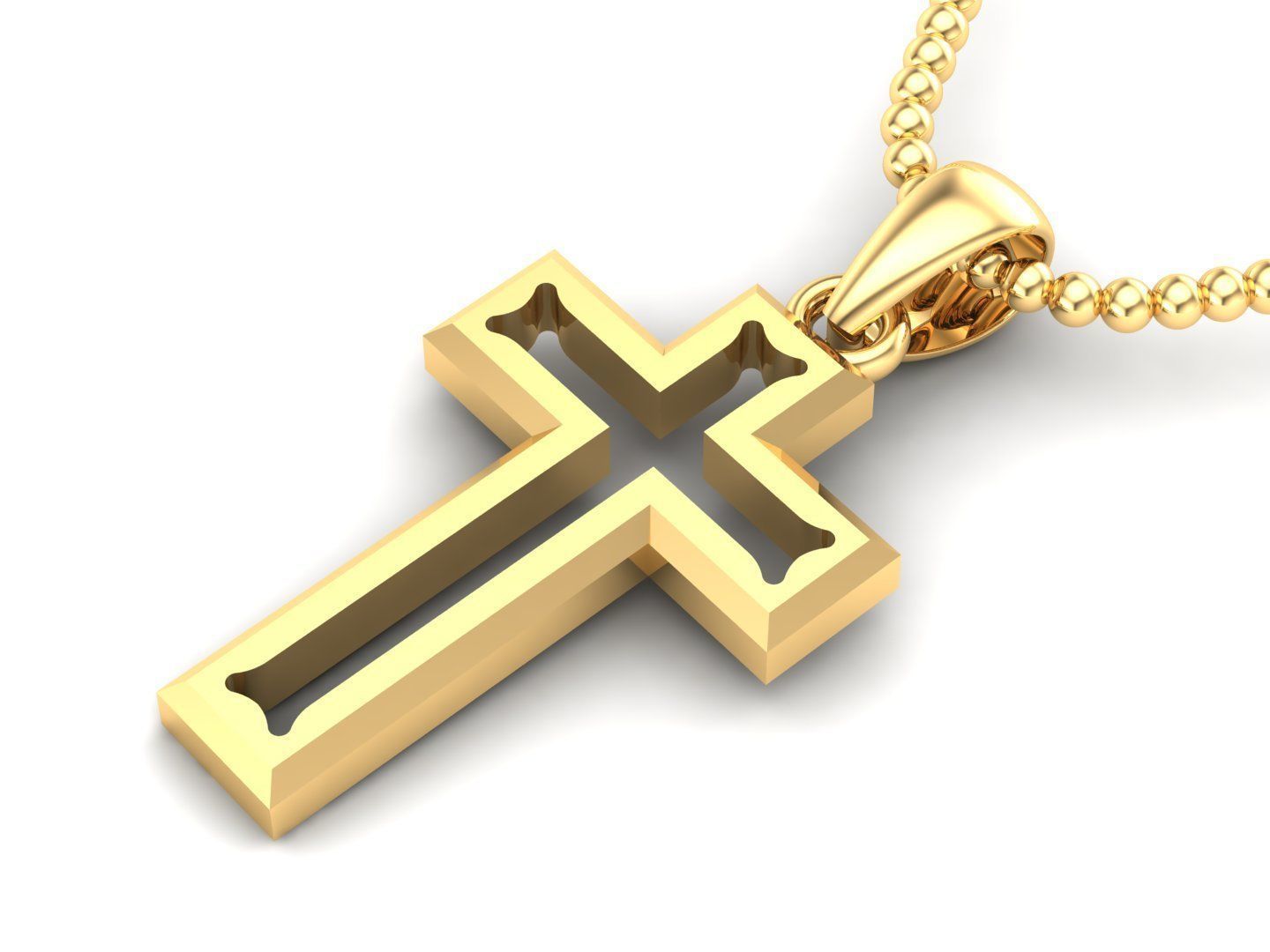 Cross Pendant Jesus Christ CP 25 3D model_2