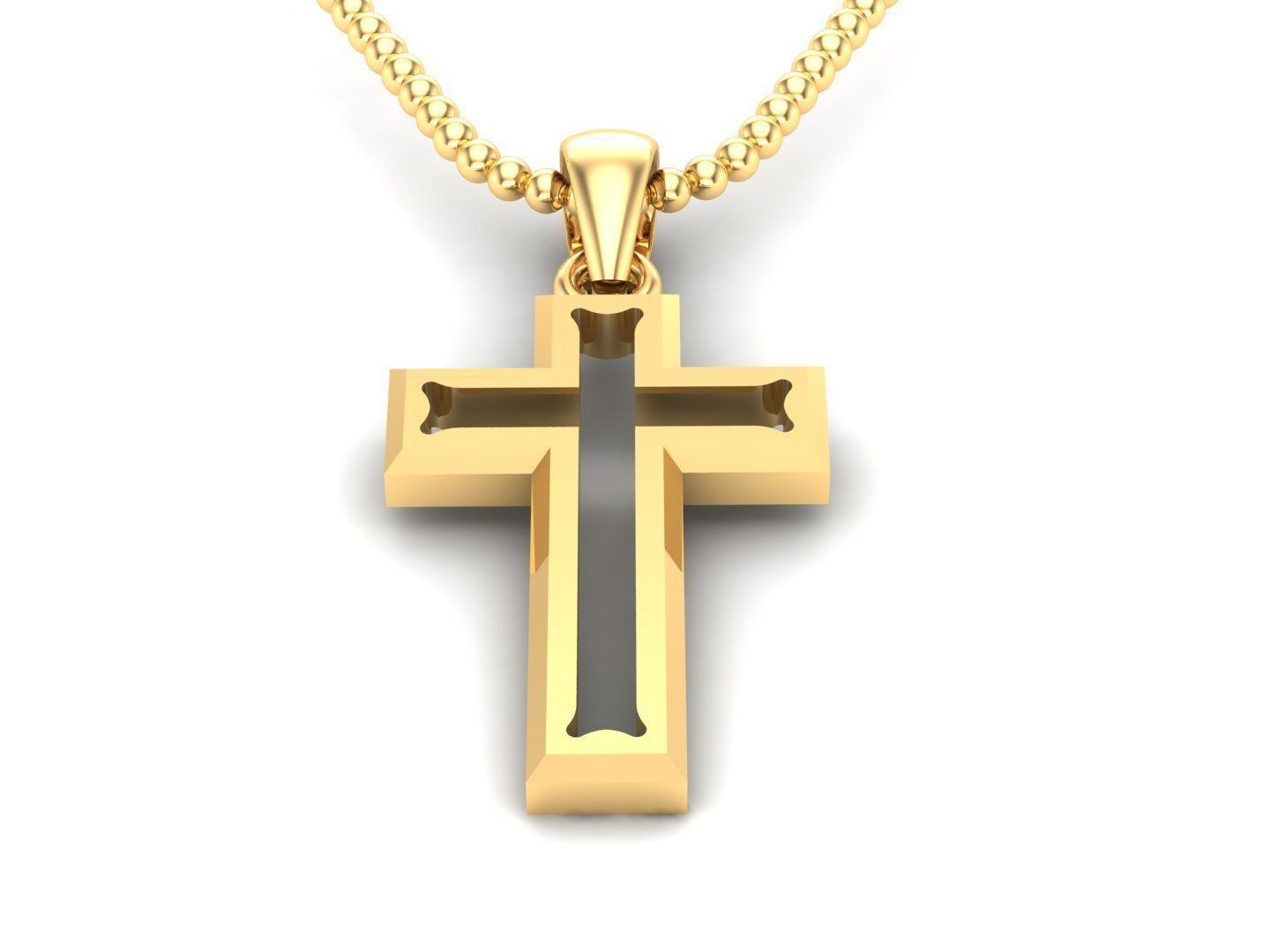 Cross Pendant Jesus Christ CP 25 3D model_1
