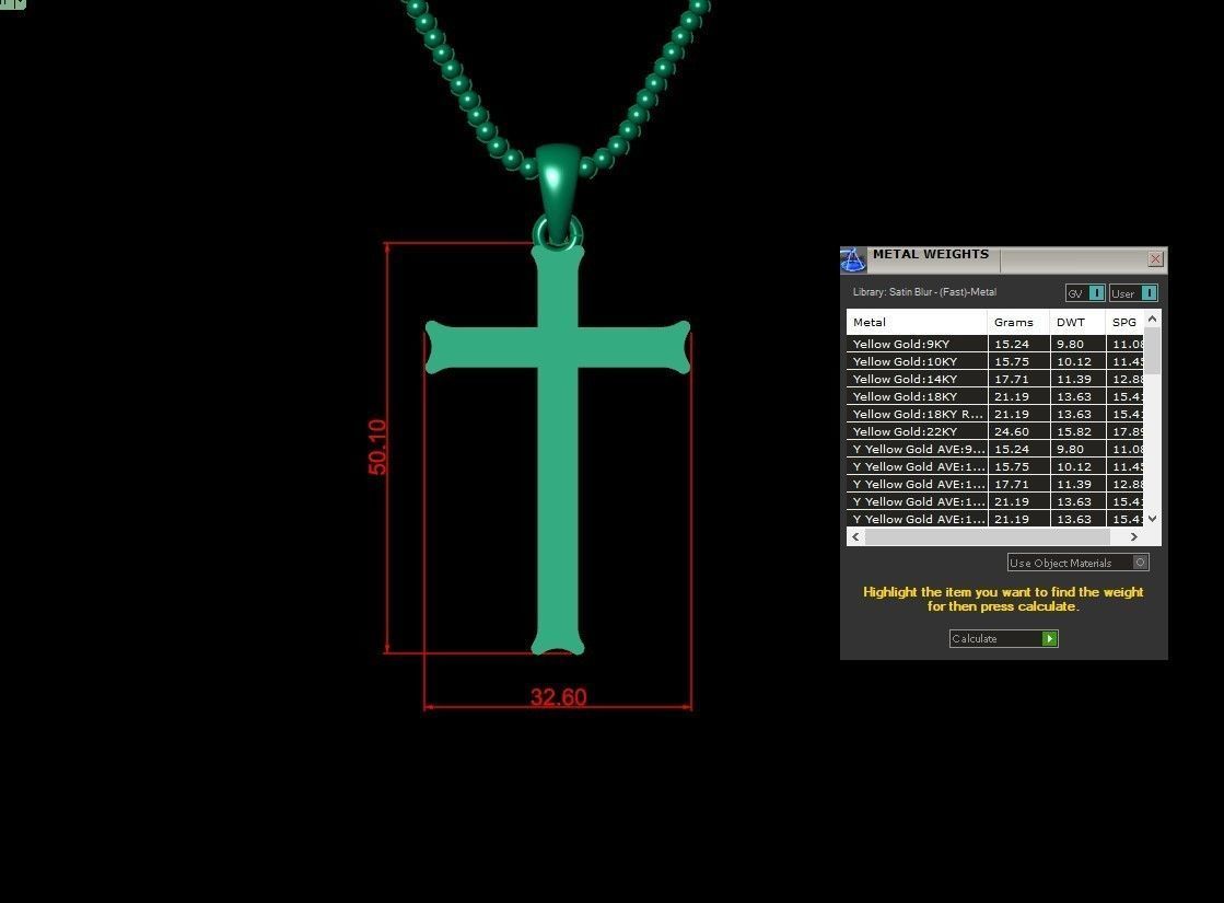 Cross Pendant Jesus Christ CP 22 3D model_4