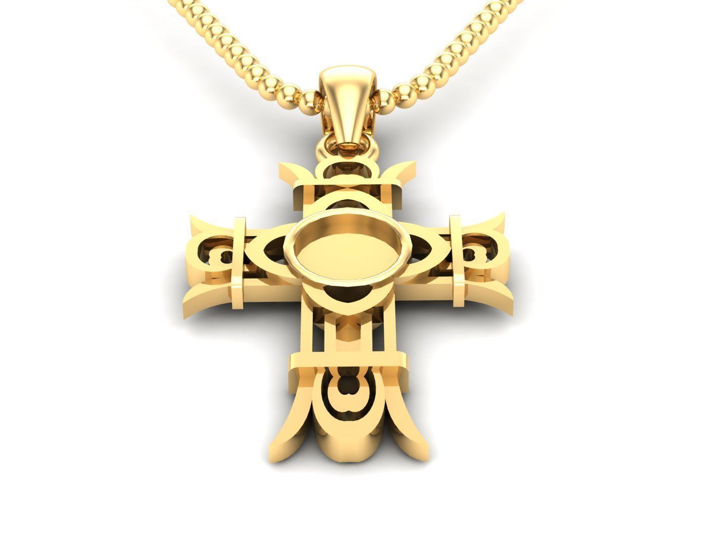 Cross Pendant Jesus Christ CP 21 3D model_1