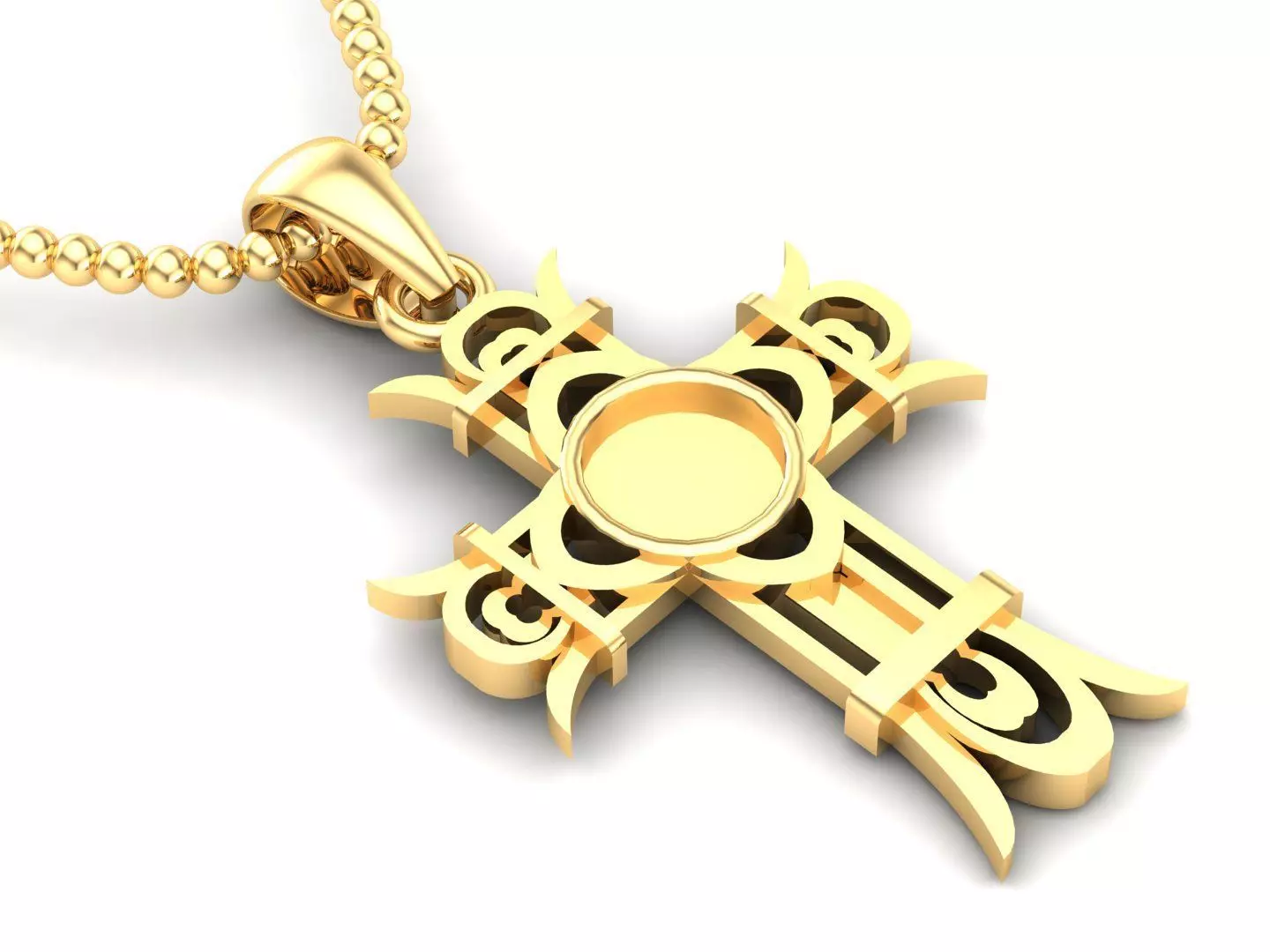 Cross Pendant Jesus Christ CP 21 3D model_0
