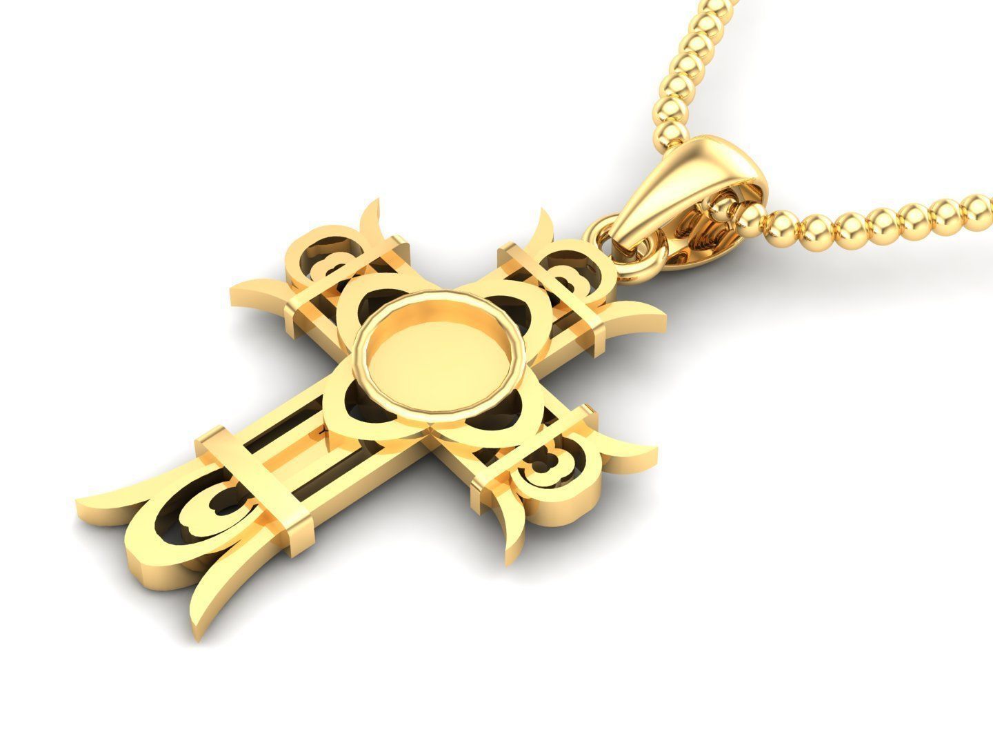 Cross Pendant Jesus Christ CP 21 3D model_2