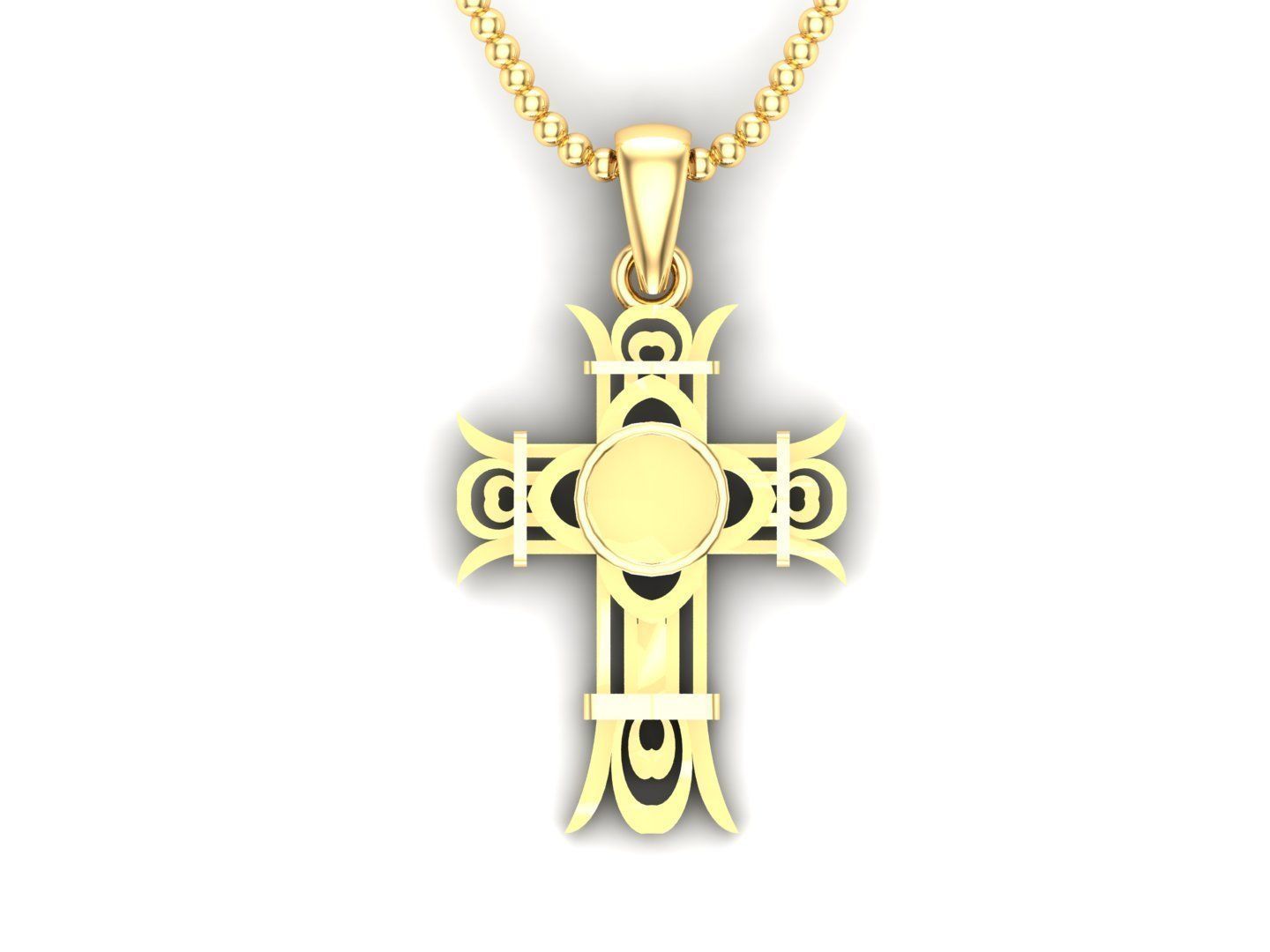 Cross Pendant Jesus Christ CP 21 3D model_3