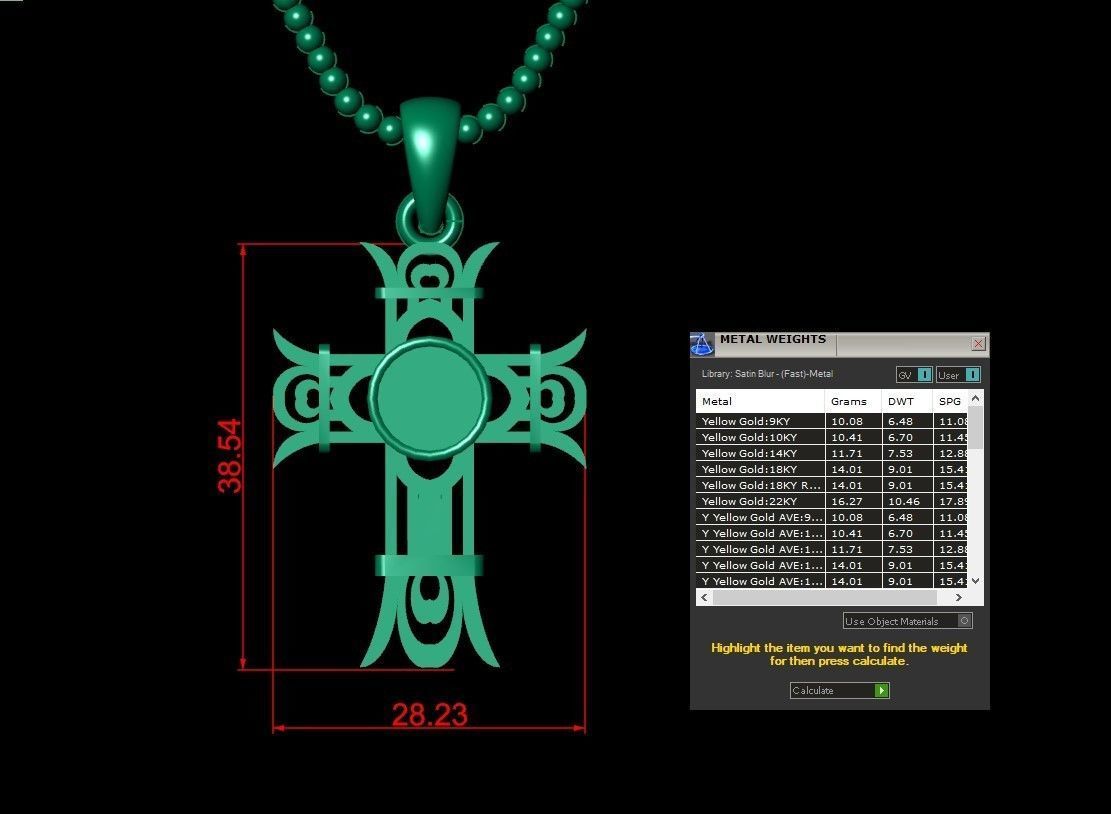 Cross Pendant Jesus Christ CP 21 3D model_4