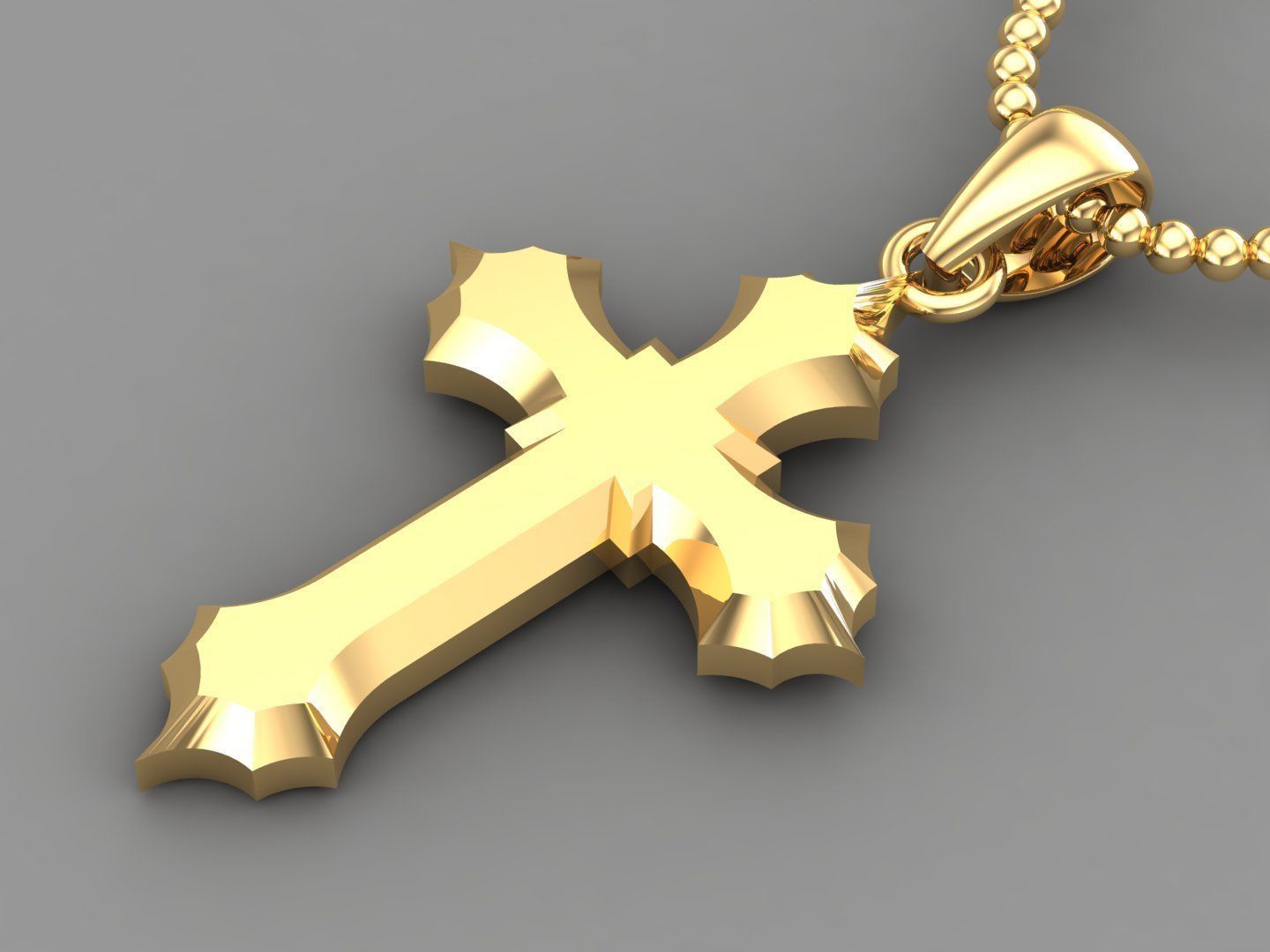 Cross Pendant Jesus Christ CP 20 3D model_3