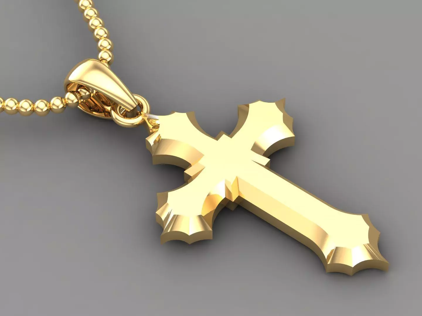 Cross Pendant Jesus Christ CP 20 3D model_0