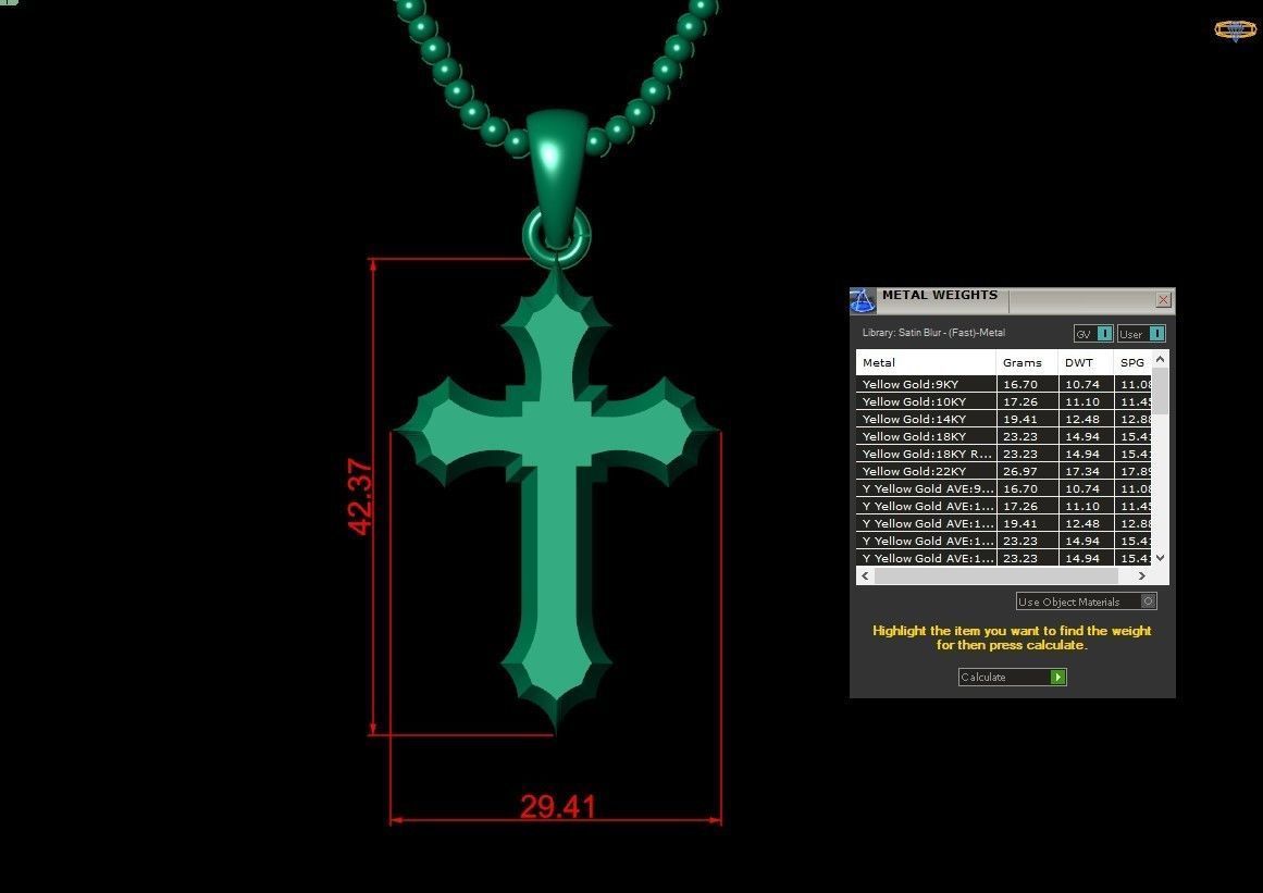 Cross Pendant Jesus Christ CP 20 3D model_1