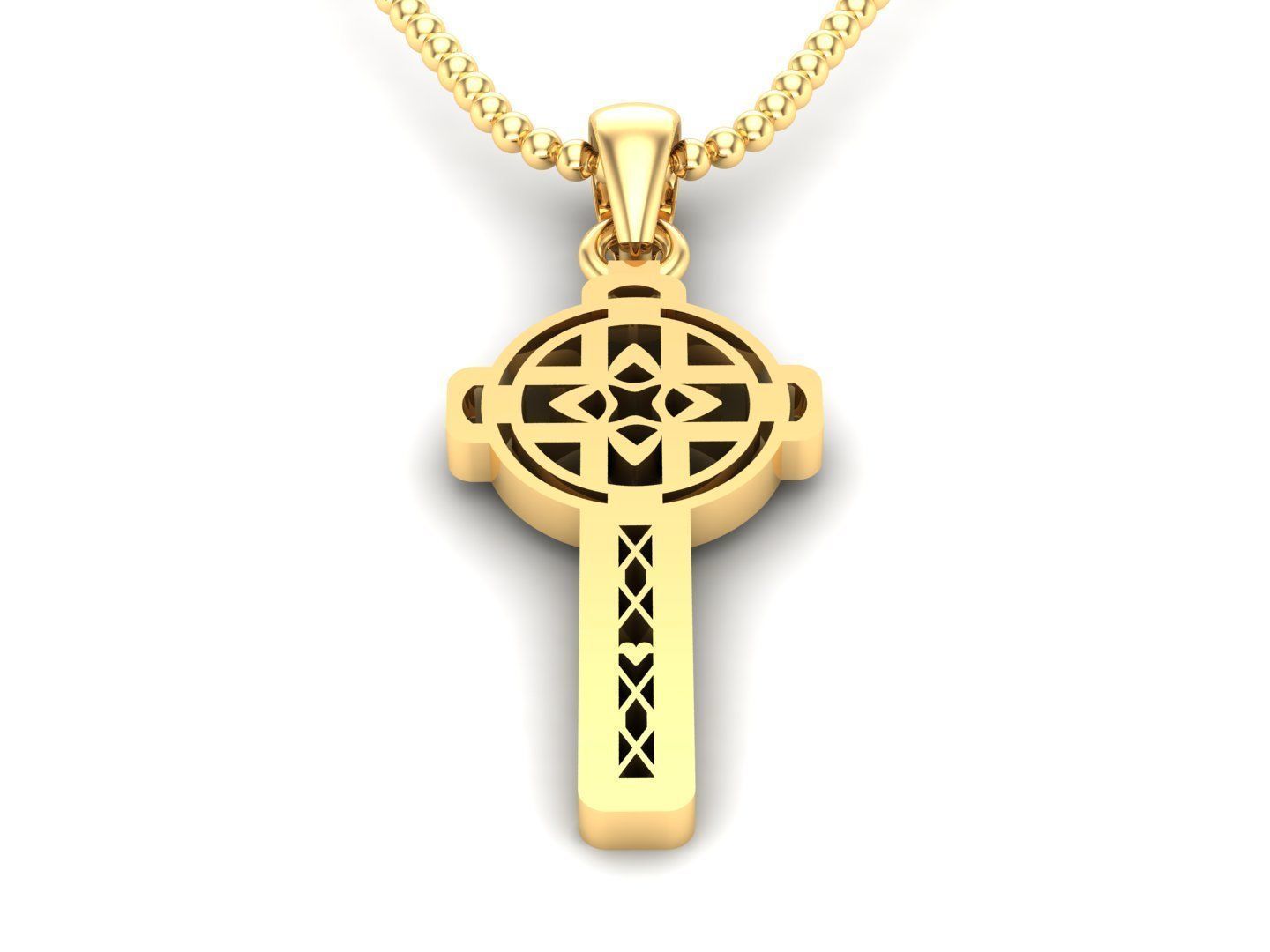 Cross Pendant Jesus Christ CP 19 3D model_1