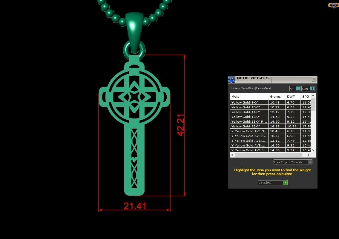 Cross Pendant Jesus Christ CP 19 3D model_4