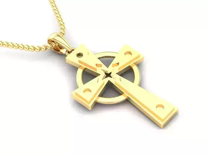 Cross Pendant Jesus Christ CP 18 3D model