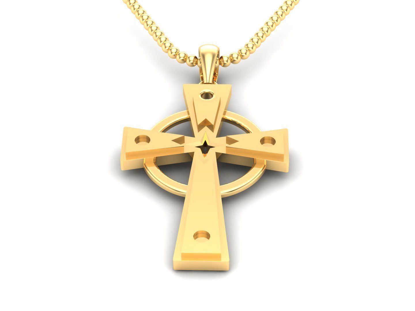 Cross Pendant Jesus Christ CP 18 3D model_1