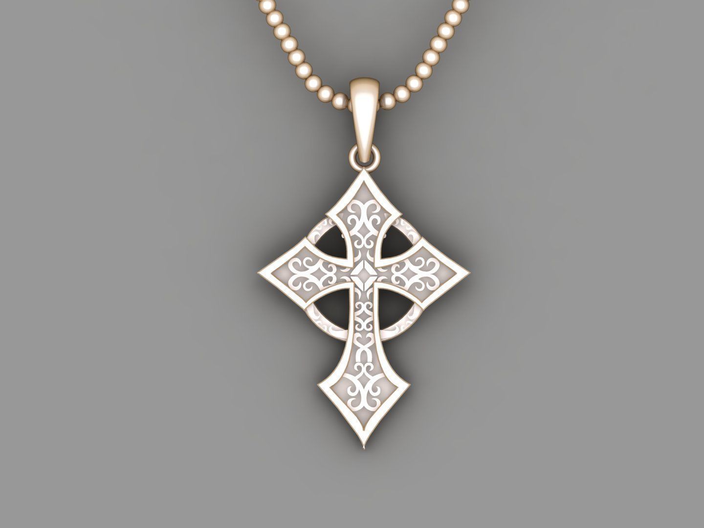 Cross Pendant Jesus Christ CP 17 3D model_3