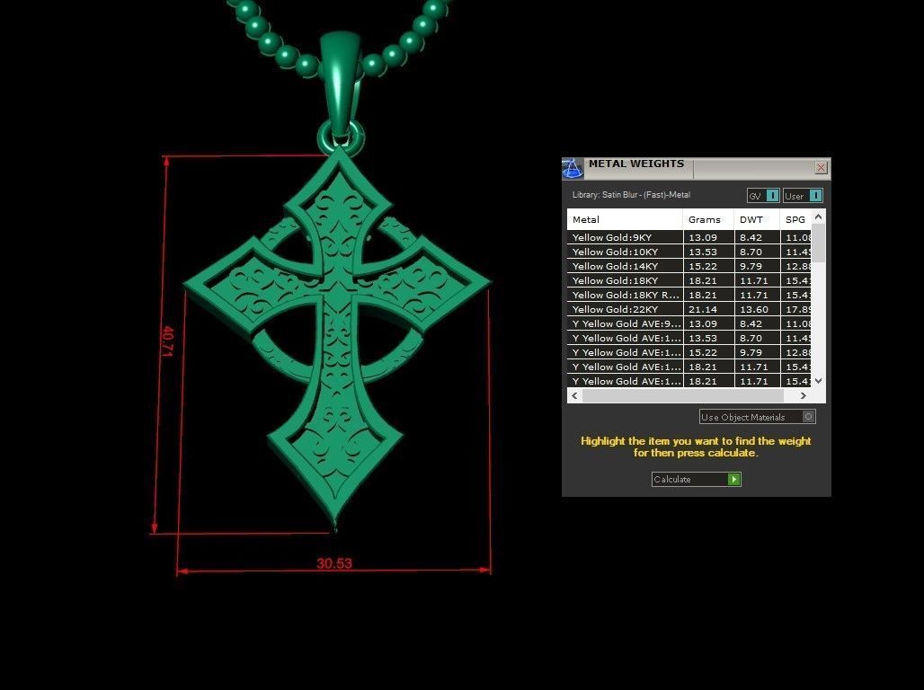 Cross Pendant Jesus Christ CP 17 3D model_5