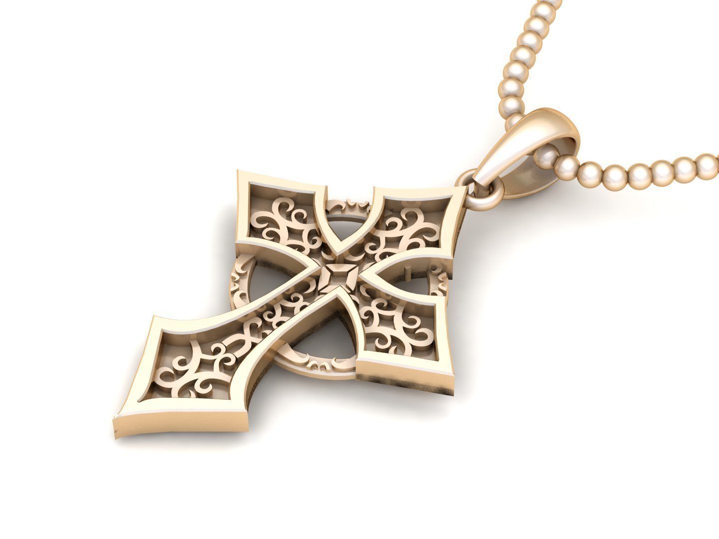 Cross Pendant Jesus Christ CP 17 3D model_2