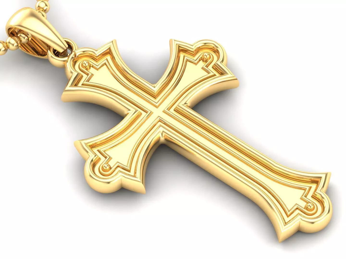 Cross Pendant Jesus Christ CP 10 3D model_0