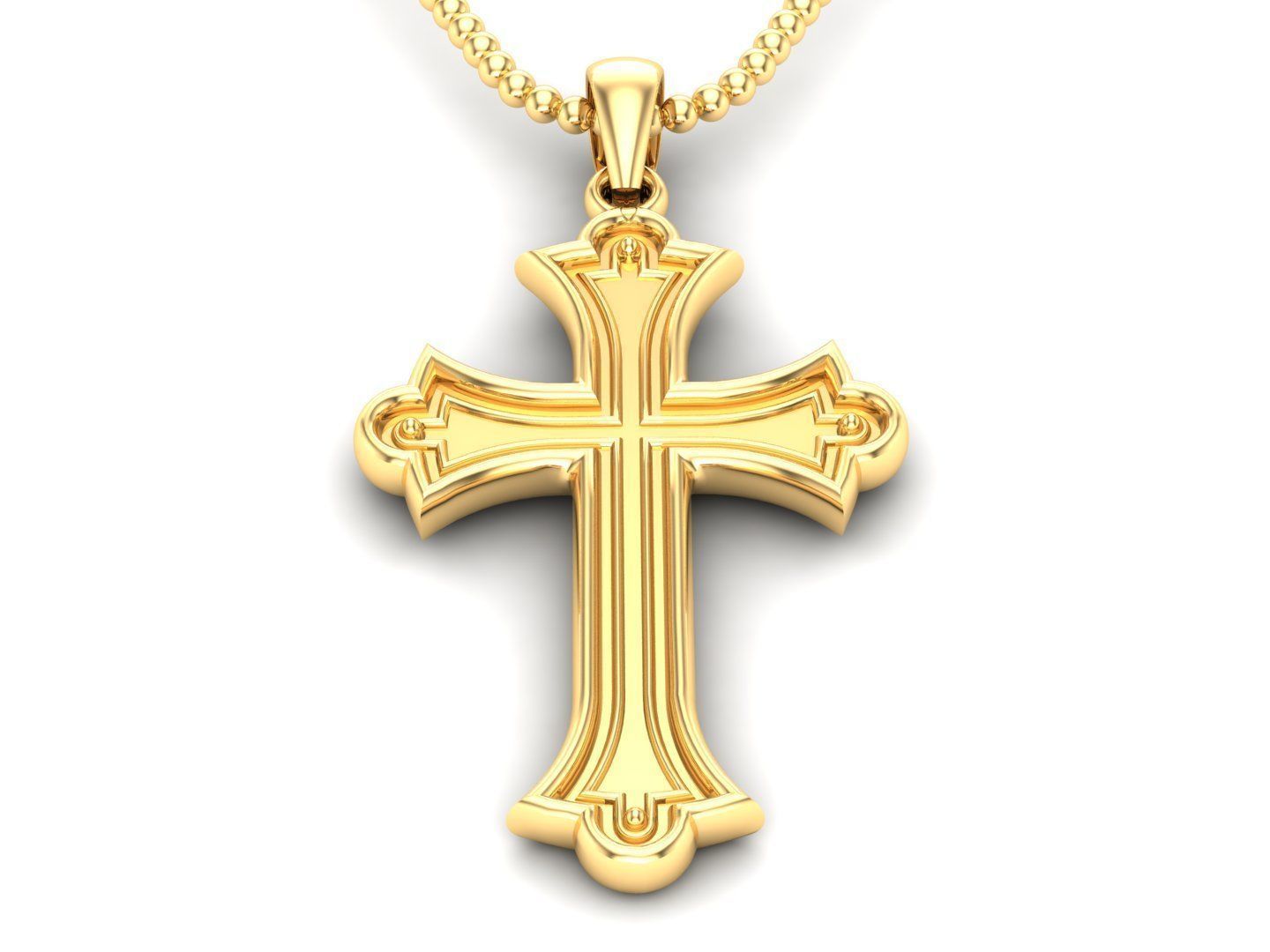 Cross Pendant Jesus Christ CP 10 3D model_1