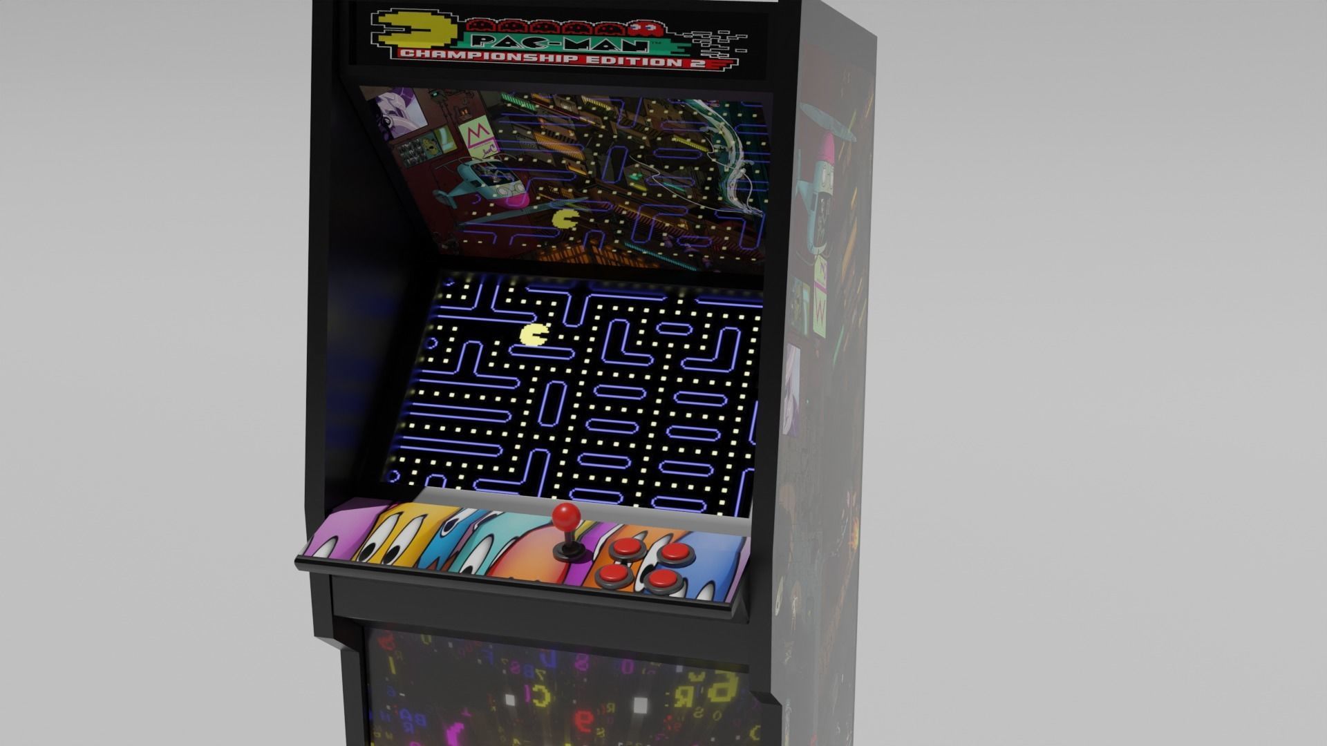Arcade Gaming Machine Low-poly 3D model_4