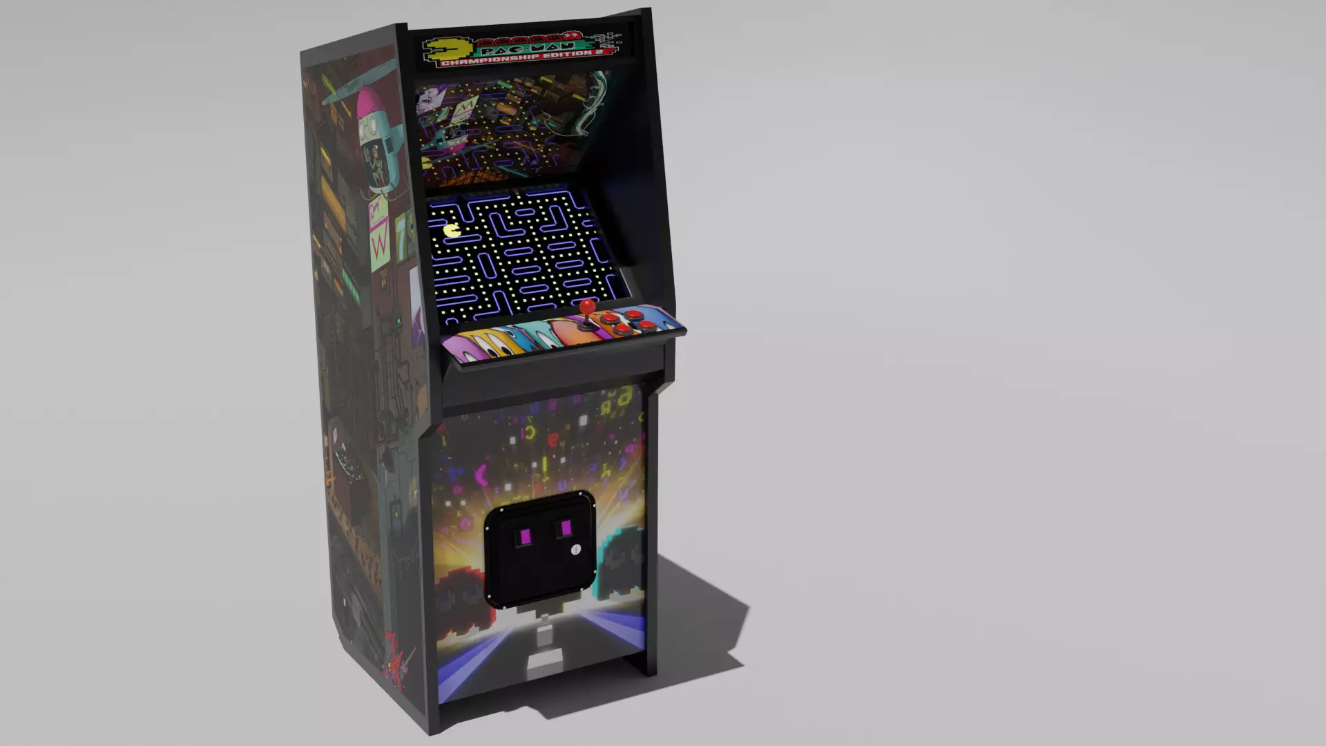 Arcade Gaming Machine Low-poly 3D model_0