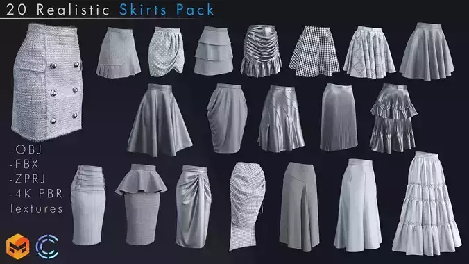 Skirt Pack 3D model
