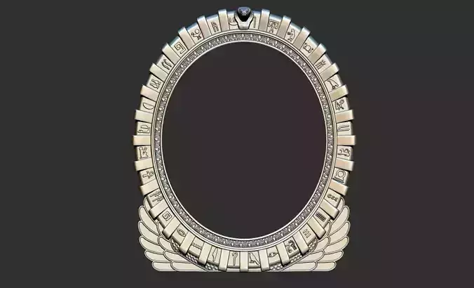 Egyptian Pharaonic Mirror Frame  3D printable cnc model