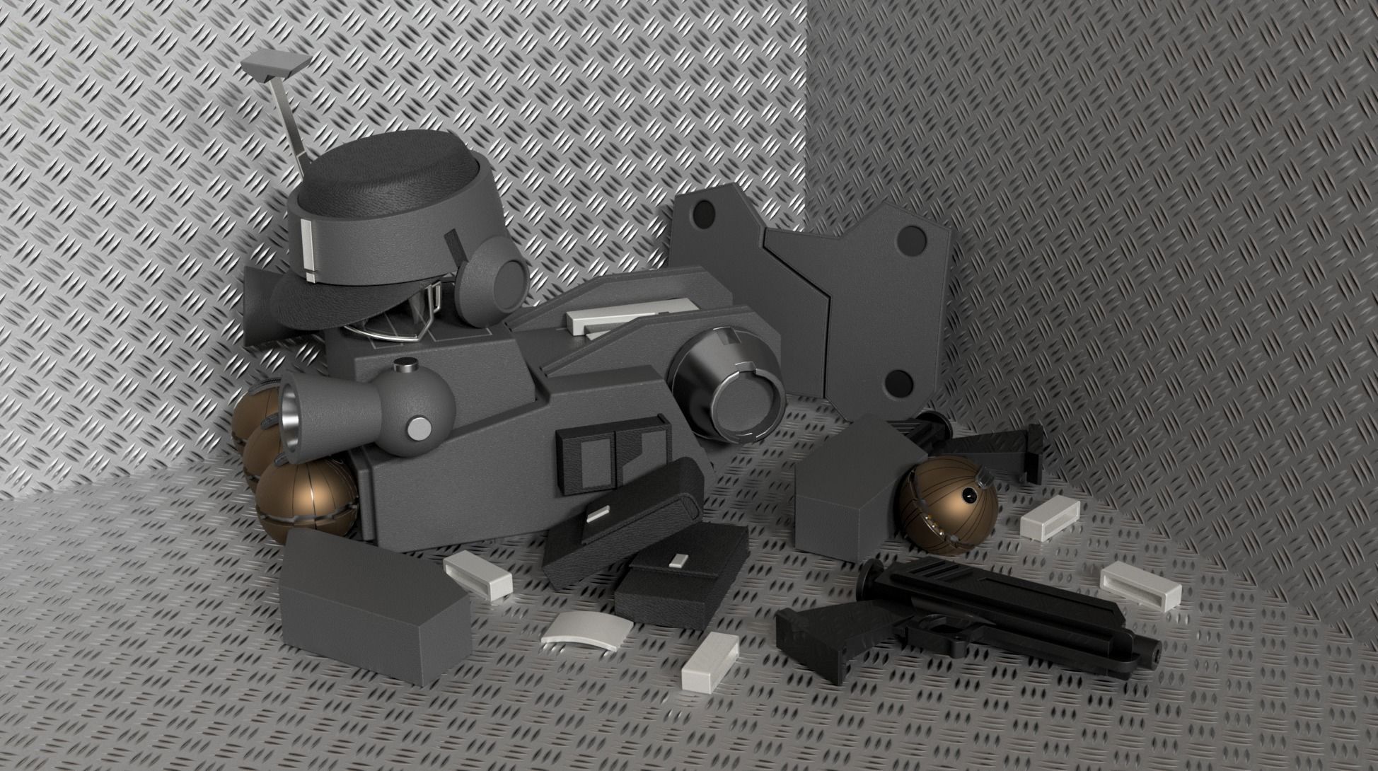 Clone Wars Captain Rex Onderon Rebel armor kit for 1 12 figures 3D print model_5