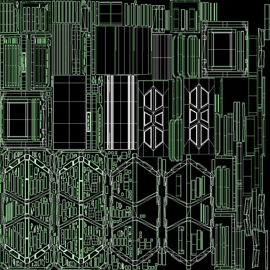 Sci-fi Container set of 3 V3 Low-poly 3D model_28