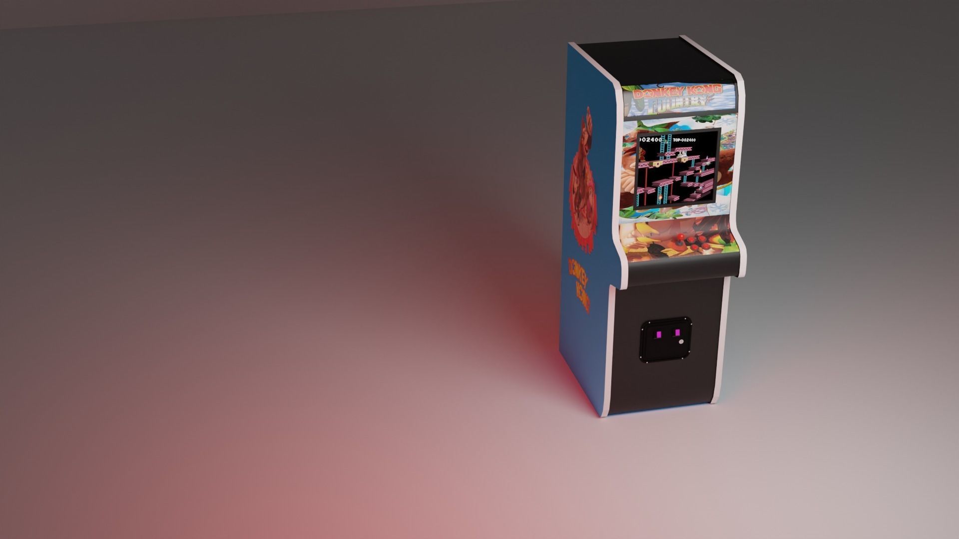 ARCADE MACHINE DONKEY KONG Low-poly 3D model_3
