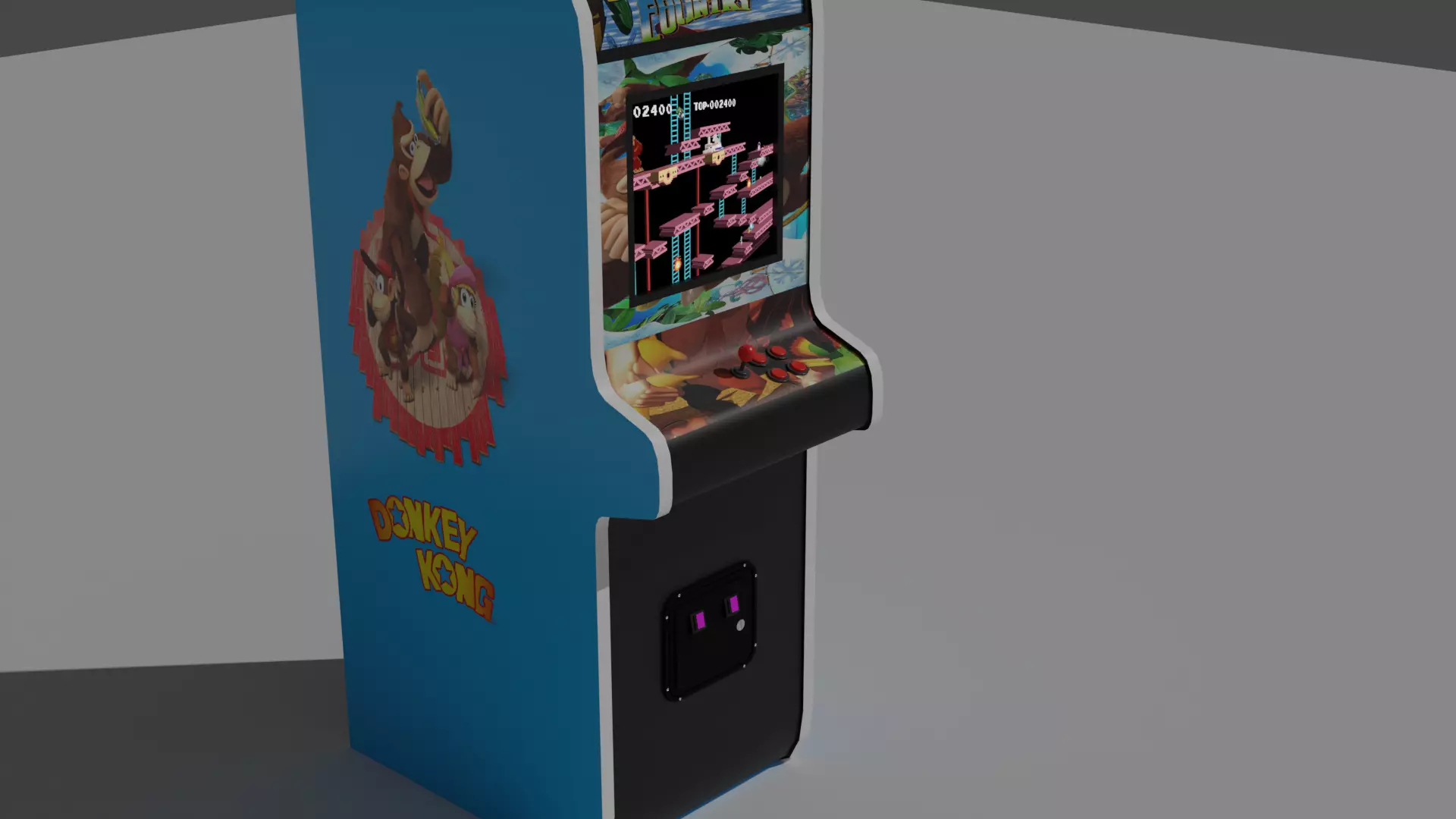 ARCADE MACHINE DONKEY KONG Low-poly 3D model_0