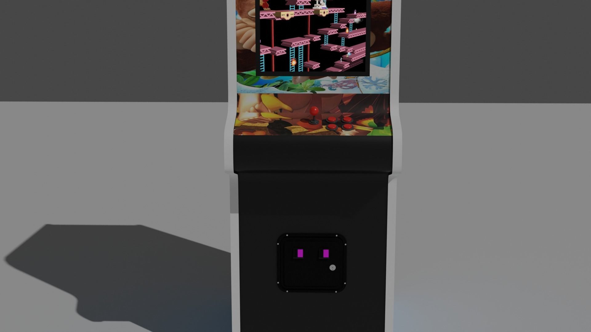 ARCADE MACHINE DONKEY KONG Low-poly 3D model_1
