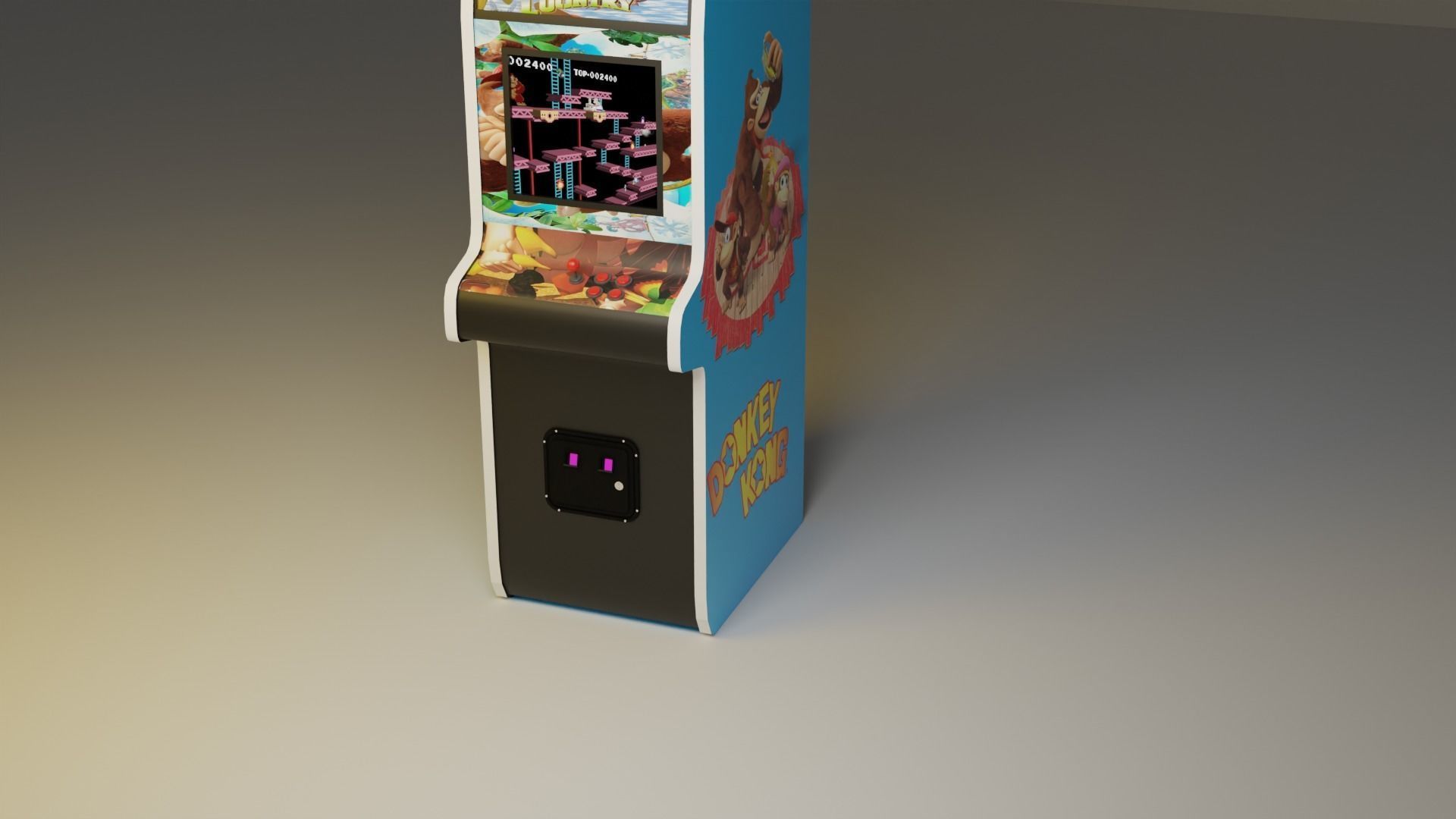 ARCADE MACHINE DONKEY KONG Low-poly 3D model_2
