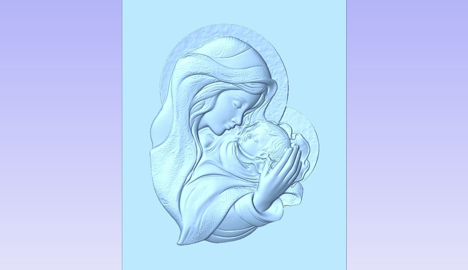 Mary with child 3D model_5