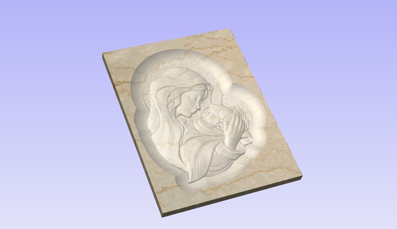 Mary with child 3D model_4