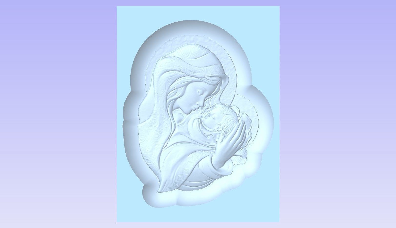 Mary with child 3D model_1